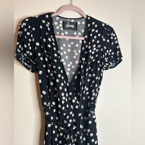 Reformation Floral Midi Wrap Dress